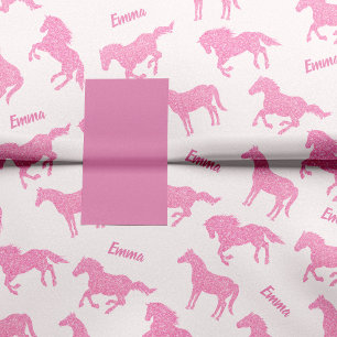 Papier Mousseline Parties scintillant rose Cheval Motif Nom de la fi