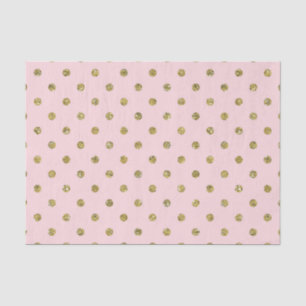 Papier Mousseline Parties scintillant rose et or Étincelle Pois Chic