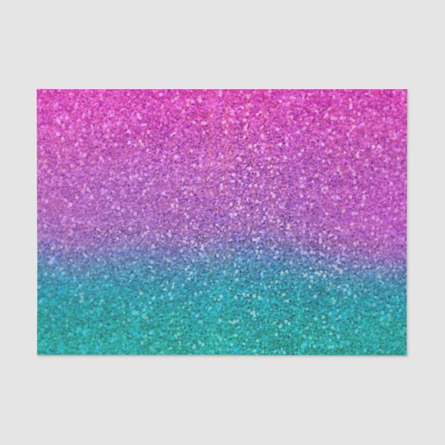 Papier Mousseline Parties scintillant rose Turquoise Aqua bleu et vi (Recto)