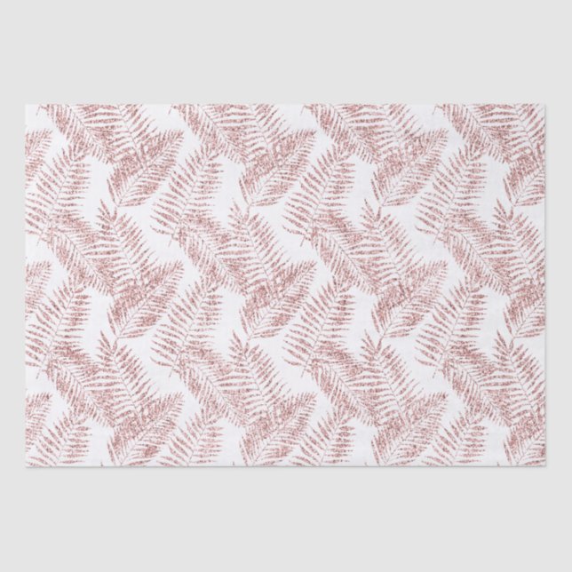 Papier Mousseline Parties scintillant rose vif Feuilles tropicaux (Recto)