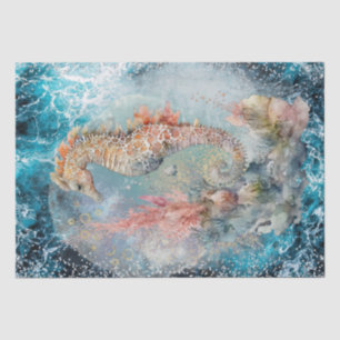 Papier Mousseline Parties scintillant Sea Horse