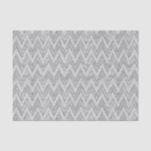 Papier Mousseline Parties scintillant SilverFaux Motif Zigzag Chevro