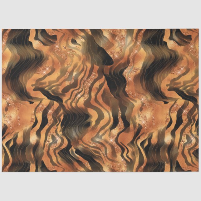 Papier Mousseline Parties scintillant Tiger Series Design #7 (Recto)