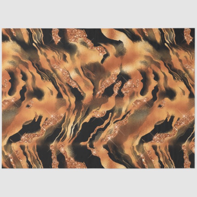 Papier Mousseline Parties scintillant Tiger Series Design #8 (Recto)