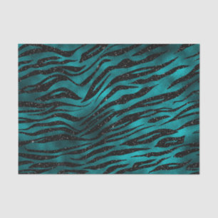 Papier Mousseline Parties scintillant turquoise et noire Ombre Glam