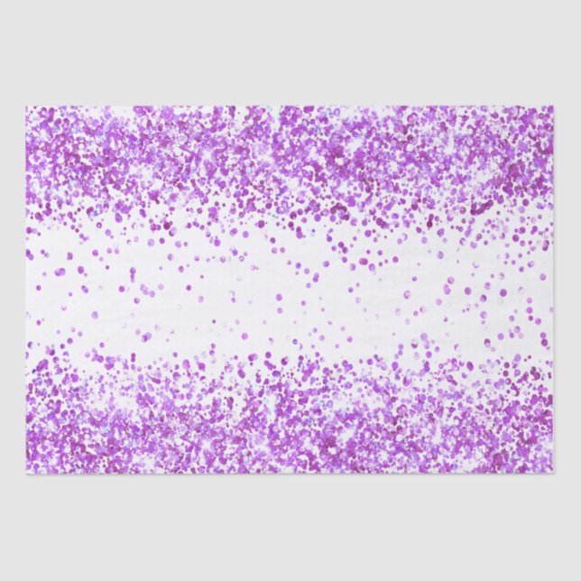 Papier Mousseline Parties scintillant violet blanc scintillant Noël  (Recto)