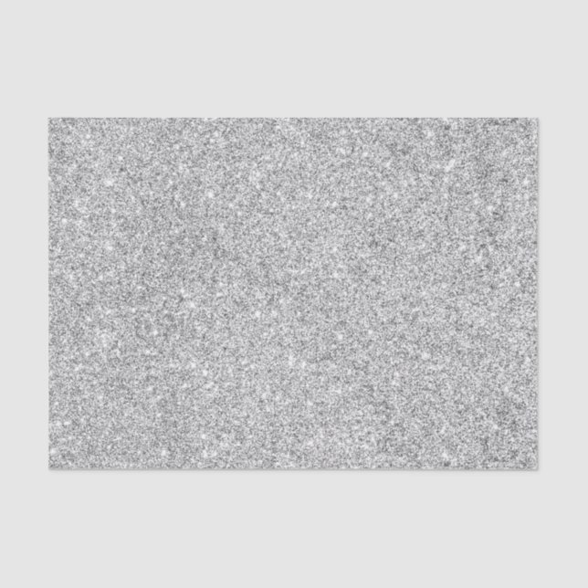 Papier Mousseline Parties scintillantes argentées élégantes (Recto)