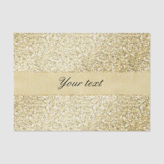 Papier Mousseline Parties scintillantes de fantaisie d'or de Faux (Recto)