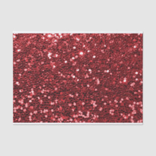 Papier Mousseline Parties scintillantes rouges de Faux