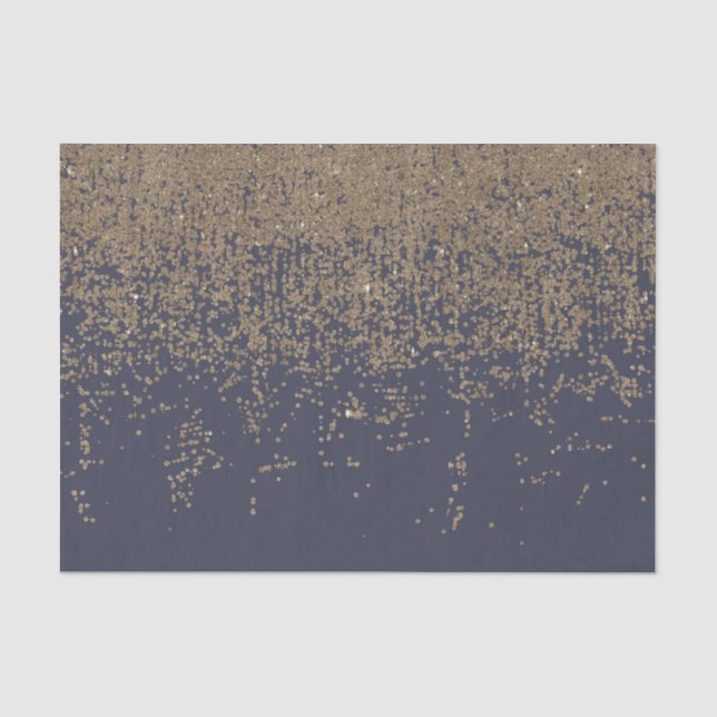 Papier Mousseline Parties scintillantes scintillantes Ombre d'or de (Recto)