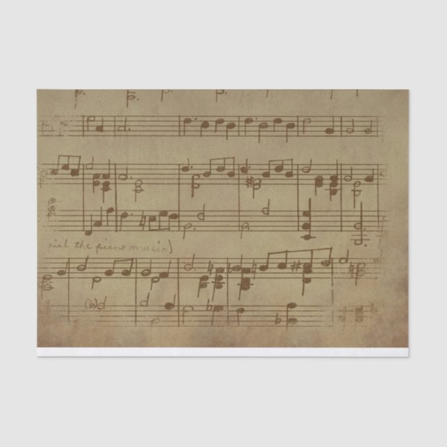 Papier Mousseline Partition vintage (Recto)