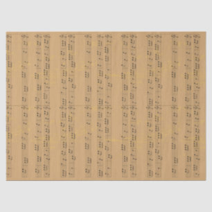 Papier Mousseline Partition vintage Rustique