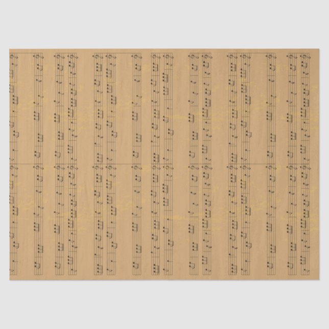 Papier Mousseline Partition vintage Rustique (Recto)