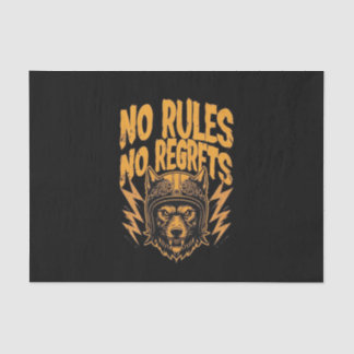 Papier Mousseline Pas de règlement Pas de Regrets - Wolf Biker Graph