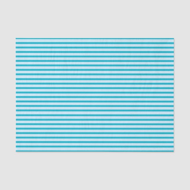 Papier Mousseline Pastel Blue Stripes & Arrière - plan Turquoise (Recto)