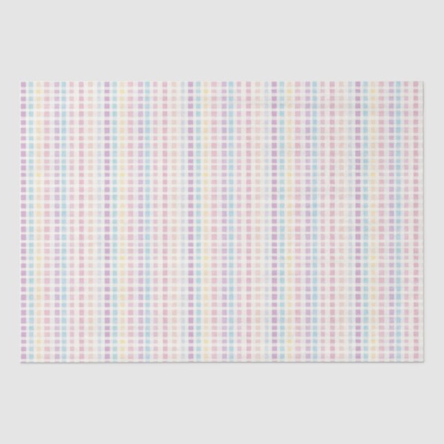 Papier Mousseline Pastel En vichy Motif Anniversaire moderne (Recto)
