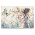 Pastel Fairy Meadow Butterfly & Floral Decoupage