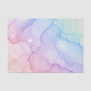 Papier Mousseline Pastel Mermaid Stardust Aquarelle Abstraite