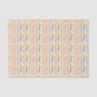 Papier Mousseline Pastel Motif bougie - Papier de tissu lunaire