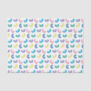 Papier Mousseline Pastel Multi - Motif de haricots de gelée colorés