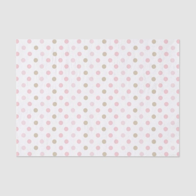 PAPIER MOUSSELINE PASTEL PINK & TAN POIS (Recto)