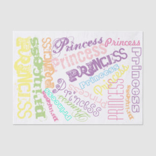 Papier Mousseline Pastel Princess Personnalisé Rainbow Sherbert