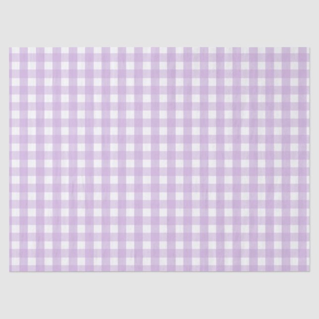 Papier Mousseline Pastel Purple En vichy Motif (Recto)