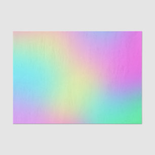 Papier Mousseline Pastel Rainbow Colors Abstrait Blur Gradient Ombre