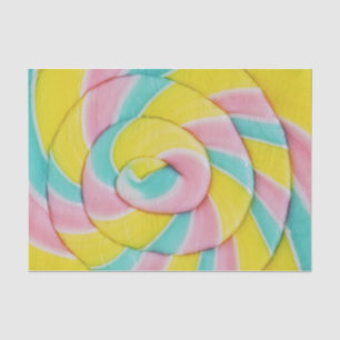 Papier Mousseline Pastel Rainbow Spiral Candy Photo