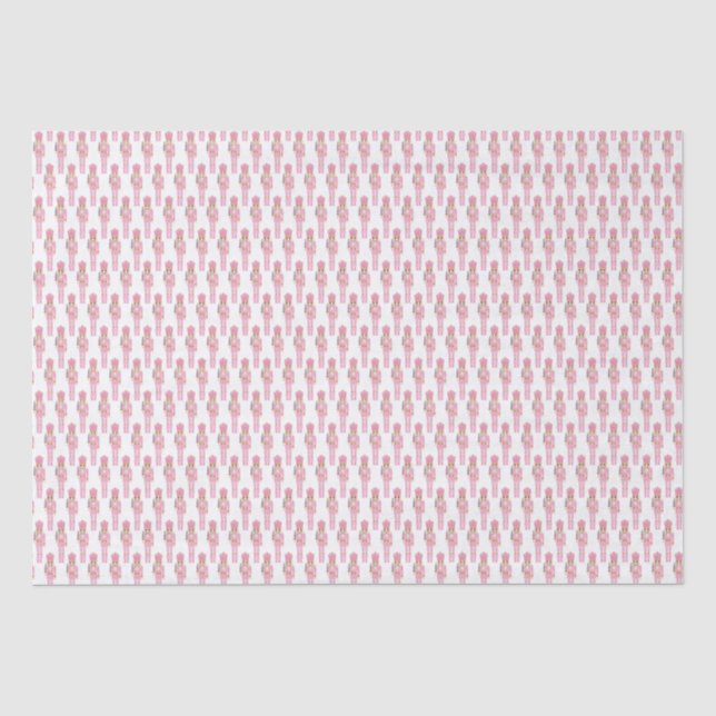 Papier Mousseline Pastel Rose Aquarelle Noisette Kitsch Noël (Recto)