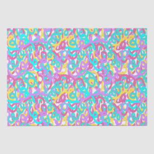 Papier Mousseline Pastel Spirales Abstrait Imprimer