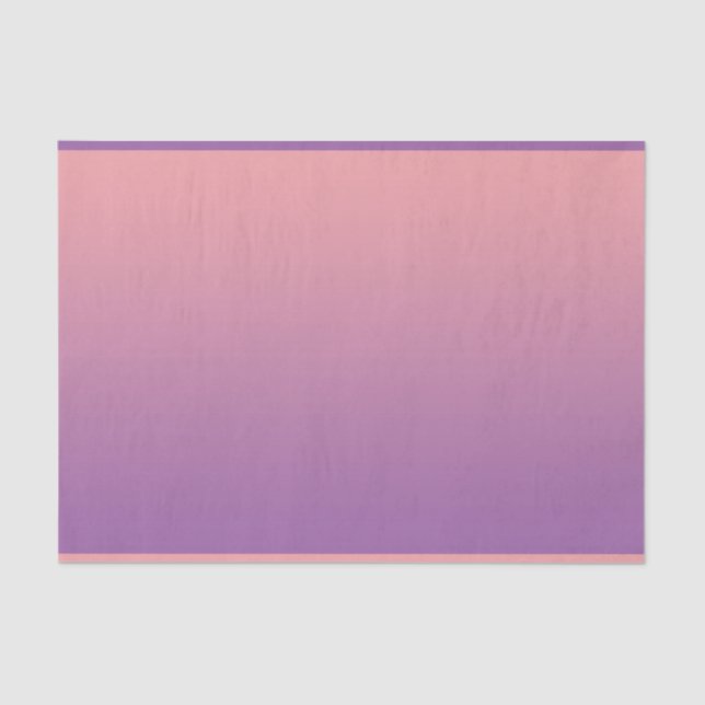 Papier Mousseline Pastel Sunset rose violet Ombre dégradant extérieu (Recto)