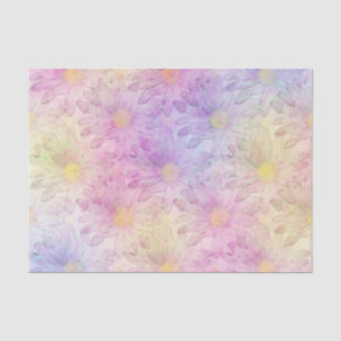 Papier Mousseline Pastel Watercolor Motif de marguerite