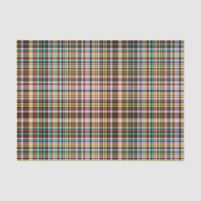 Papier Mousseline Pastels au chocolat Plaid 27-TISSUE PAPIER WRAP (Recto)