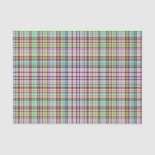Papier Mousseline Pastels au chocolat Plaid 30-TISSUE PAPIER WRAP (Recto)