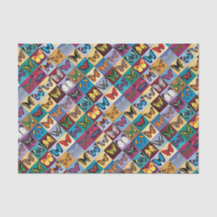 Papier Mousseline Patchwork de papillon