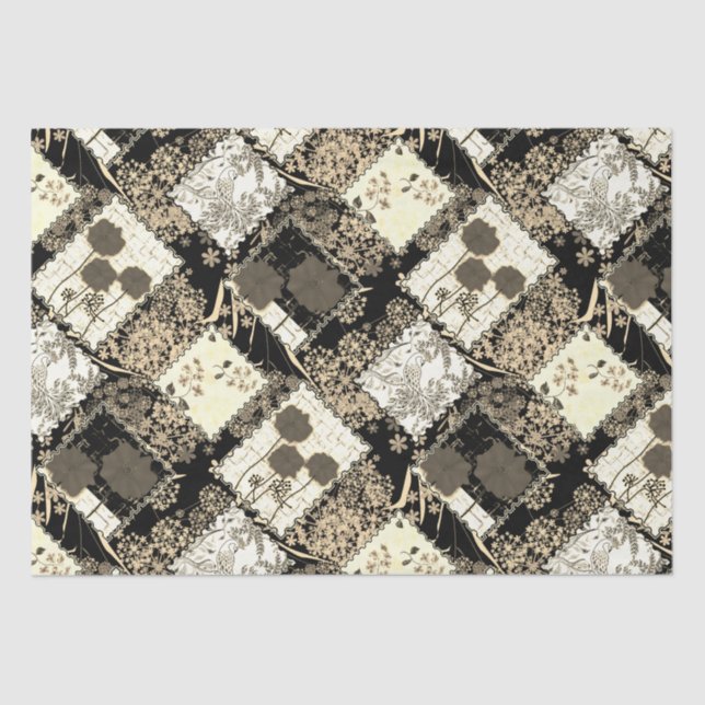 Papier Mousseline Patchwork patchwork quilting artisanal folk ethno  (Recto)