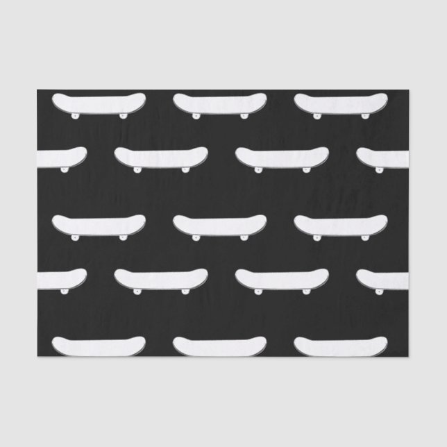 Papier Mousseline Patinage noir monochrome Patinage urbain (Recto)