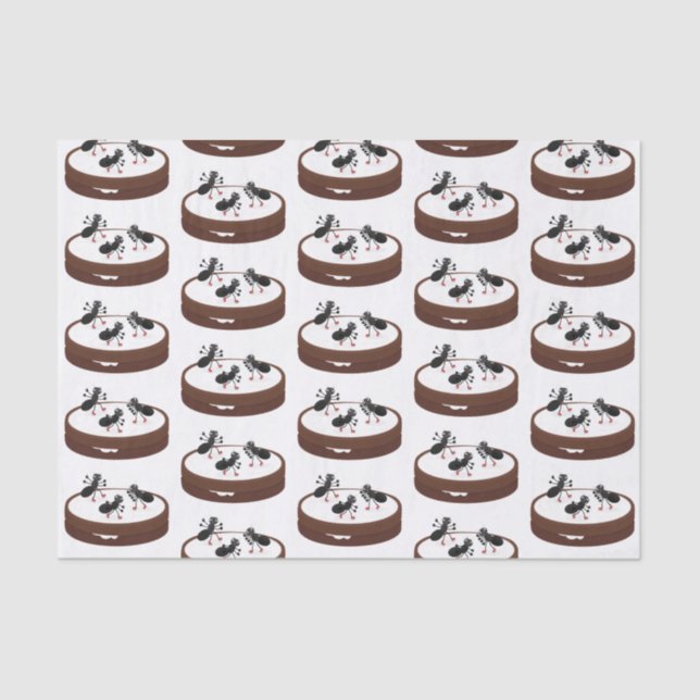 Papier Mousseline Patinage sur glace de fourmis joyeuses sur dessin  (Recto)