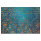 Patine de cuivre grunge et calligraphie turquoise