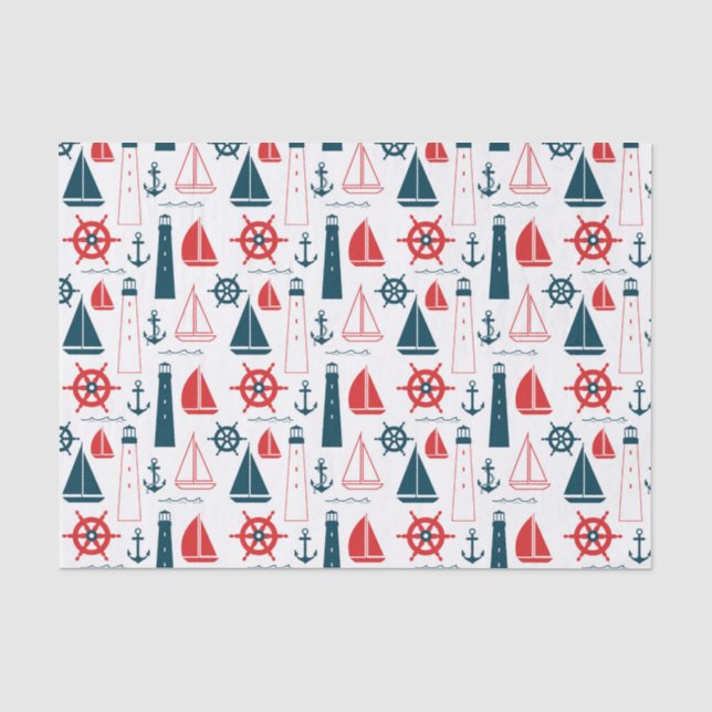 Papier Mousseline Patriote nautique (Recto)