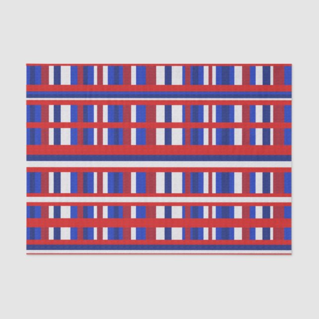 Papier Mousseline Patriote plaid (Recto)