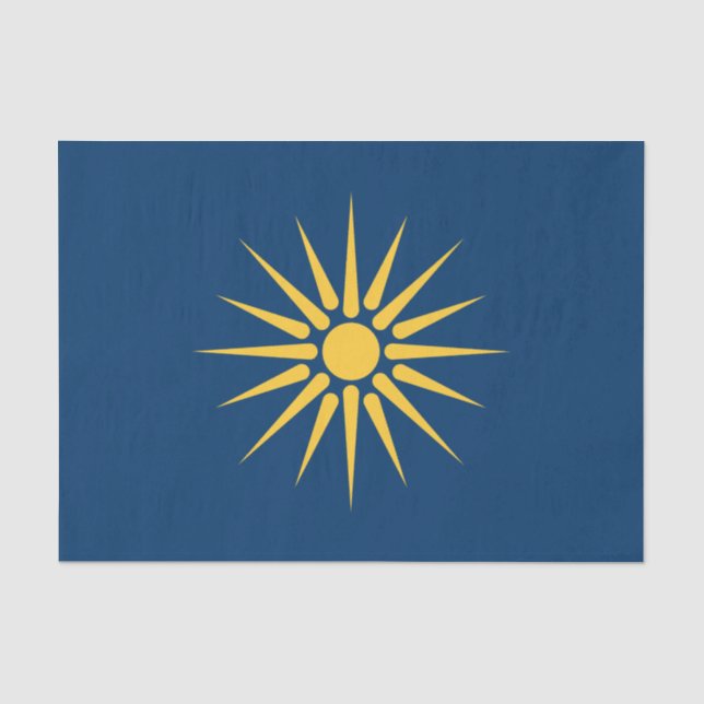 Papier Mousseline Patriotic tissue paper with flag of Macedonia (Recto)