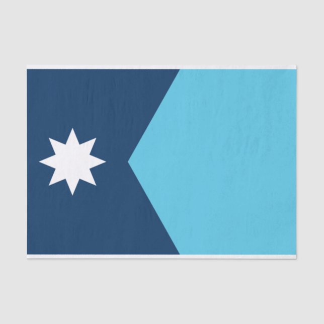 Papier Mousseline Patriotic tissue paper with flag of Minnesota, USA (Recto)