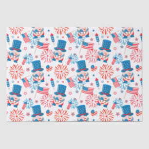 Papier Mousseline Patriotique Oncle Sam motif papier d'emballage