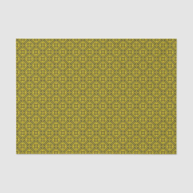Papier Mousseline Pattern de Medieval Yellow (Recto)