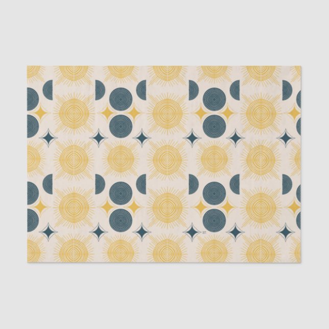 Papier Mousseline Patters de Boho Celestial (Recto)