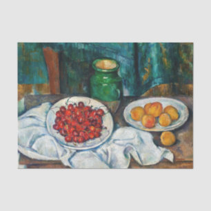 Papier Mousseline Paul Cezanne - La vie morte avec les cerises et le