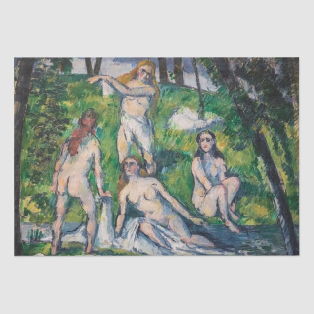 Papier Mousseline Paul Cezanne - Quatre Bathers (Recto)