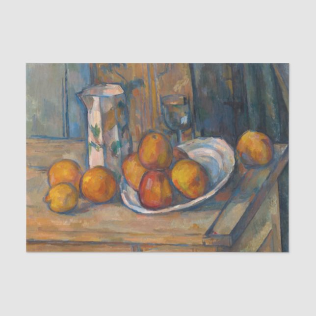 Papier Mousseline Paul Cezanne - Vie morte avec Jug de Lait et Fruit (Recto)
